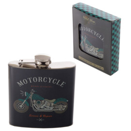 Bad Boy Motorcycle Flask, roestvrij staal, circa 177ml